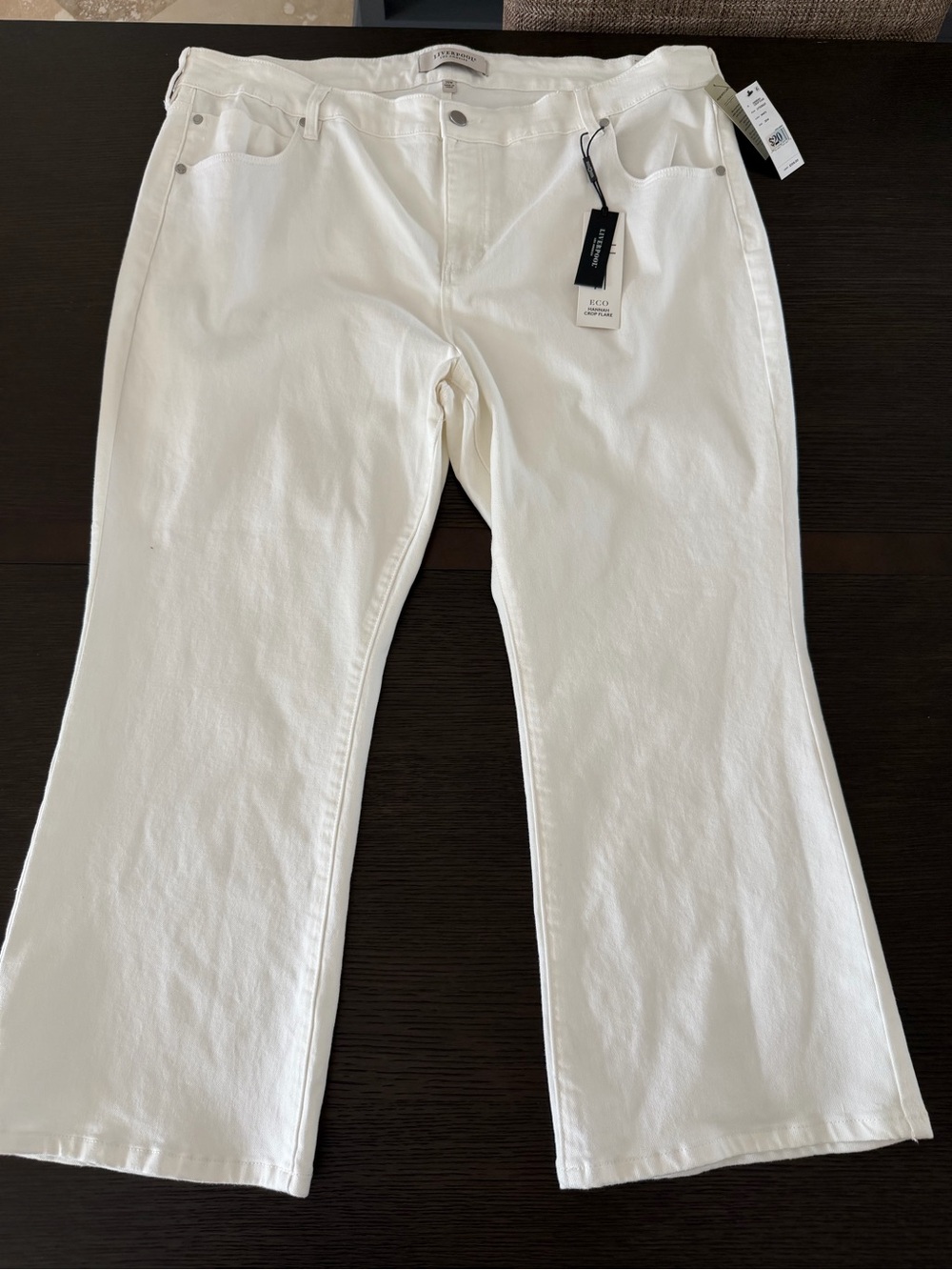Liverpool White Wide-Leg Jeans for Women